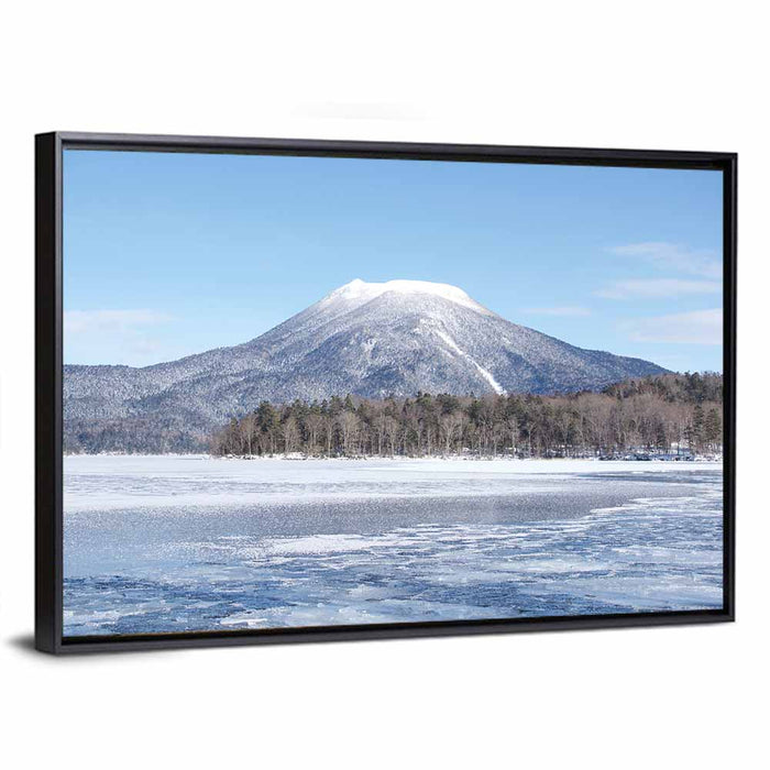 Frozen Lake Akan Wall Art as a framed canvas