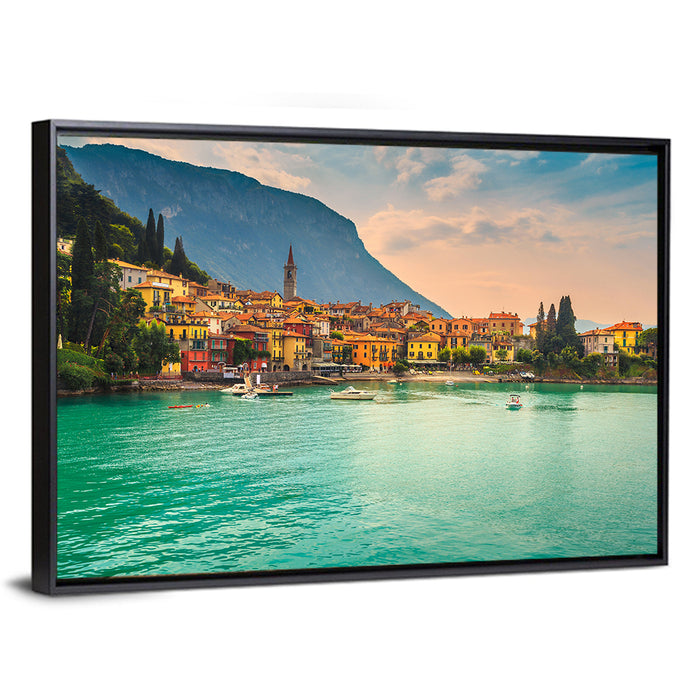 Varenna, Lake Como Wall Art as a framed canvas