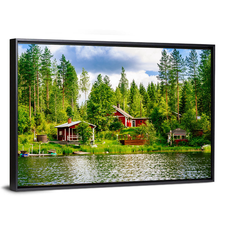 Finnish Lakeside Cottages Wall Art