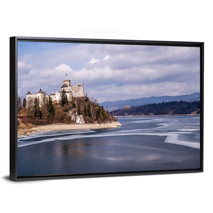 Niedzica Castle on Czorsztynskie Lake Wall Art as a framed canvas