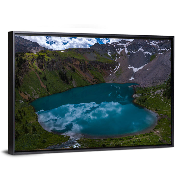 Lower Blue Lake, Colorado Wall Art as a framed canvas