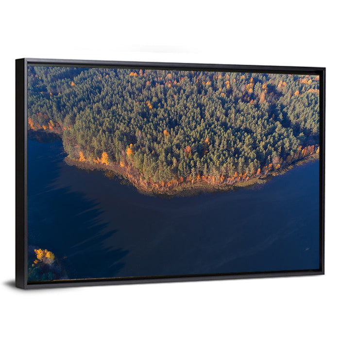 Lake Dolysets Aerial View Wall Art as a framed canvas