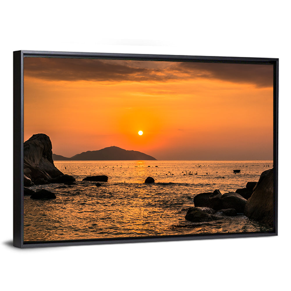 Orange Sea Sunrise Wall Art