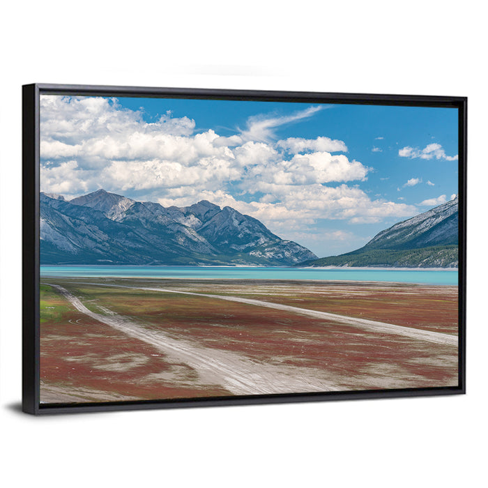 Douglas Fir Trail to Turquoise Lake Wall Art as a framed canvas