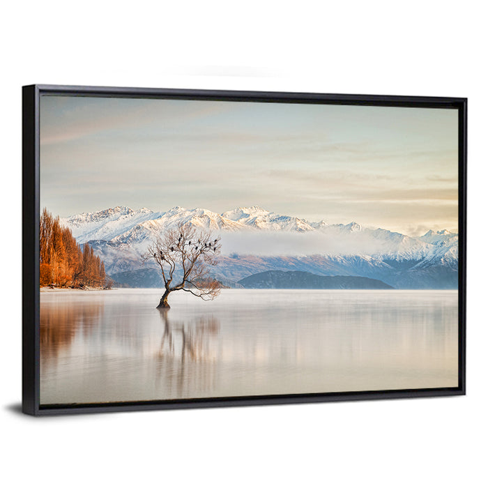 That Wanaka Tree, Lake Wanaka Wall Art as a framed canvas