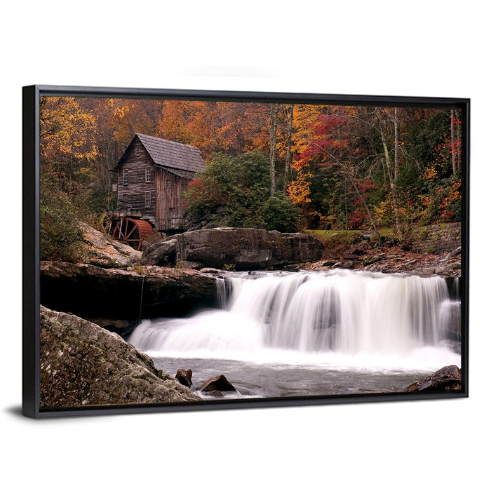 Glade Creek Grist Mill, West Virginia Wall Art as a framed canvas