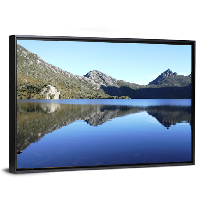 Dove Lake, Cradle Mountain Wall Art as a framed canvas