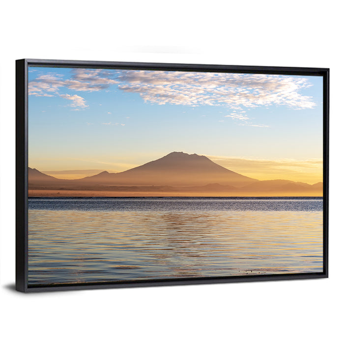 Mount Agung Sunrise Wall Art as a framed canvas