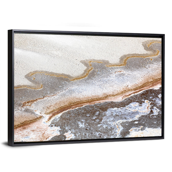 Lake Eyre Salt Flats Wall Art as a framed canvas