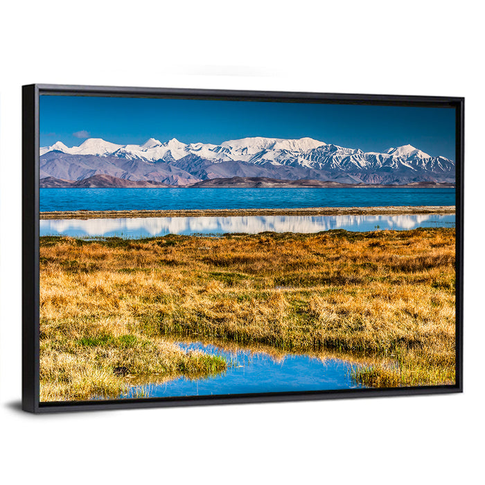 Karakul Lake Reflections Wall Art as a framed canvas