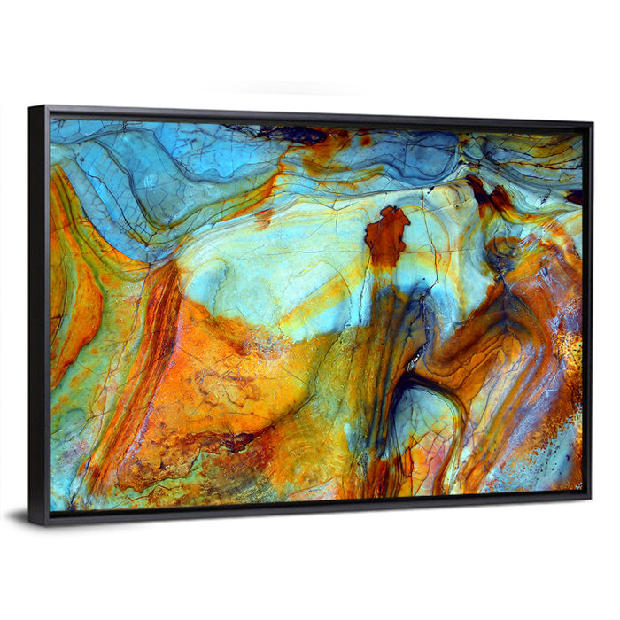 Agate-inspired Rock Pattern Wall Art as a framed canvas