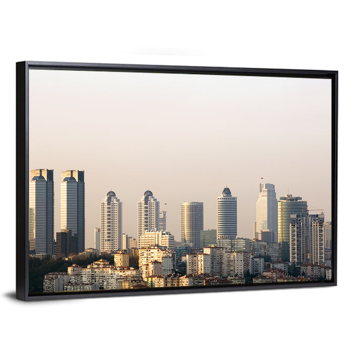Levent Golden Hour Skyline Wall Art as a framed canvas