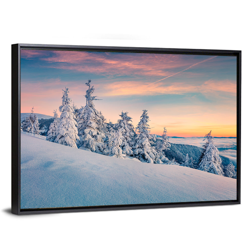 Snowy Carpathian Sunset Wall Art