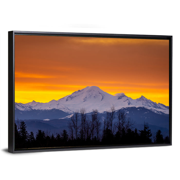 Sunrise Over Mount Baker Wall Art as a framed canvas