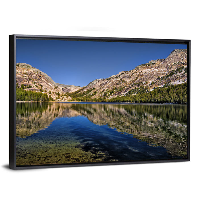 Tenaya Lake Reflection Wall Art as a framed canvas