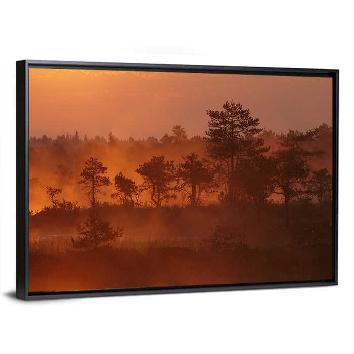 Kakerdaja Bog at Sunrise Wall Art as a framed canvas