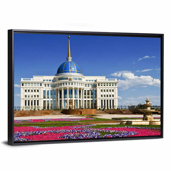 Ak Orda Presidential Palace, Astana Wall Art as a framed canvas