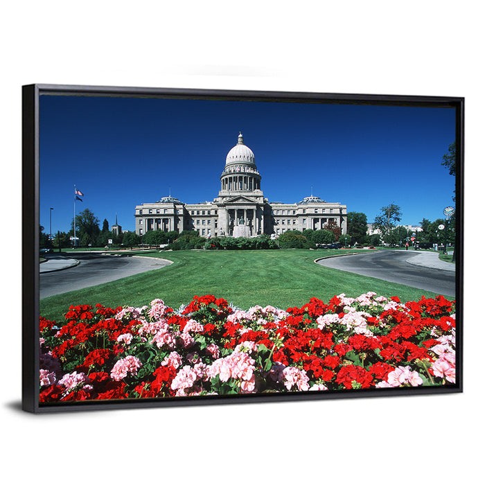 Idaho State Capitol, Boise Wall Art as a framed canvas