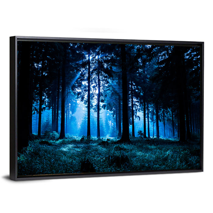 Thuringia Forest at Dusk Wall Art as a framed canvas