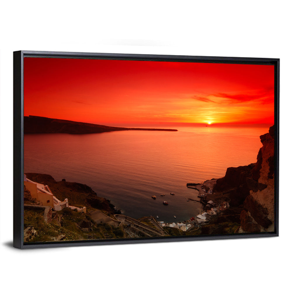 Santorini Sunset Wall Art