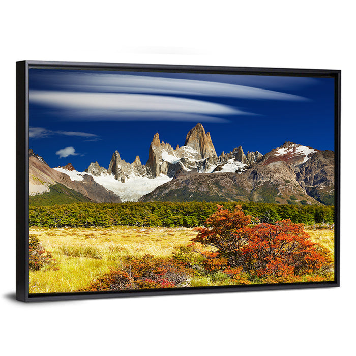 Fitz Roy Peaks, El Chaltén Wall Art as a framed canvas
