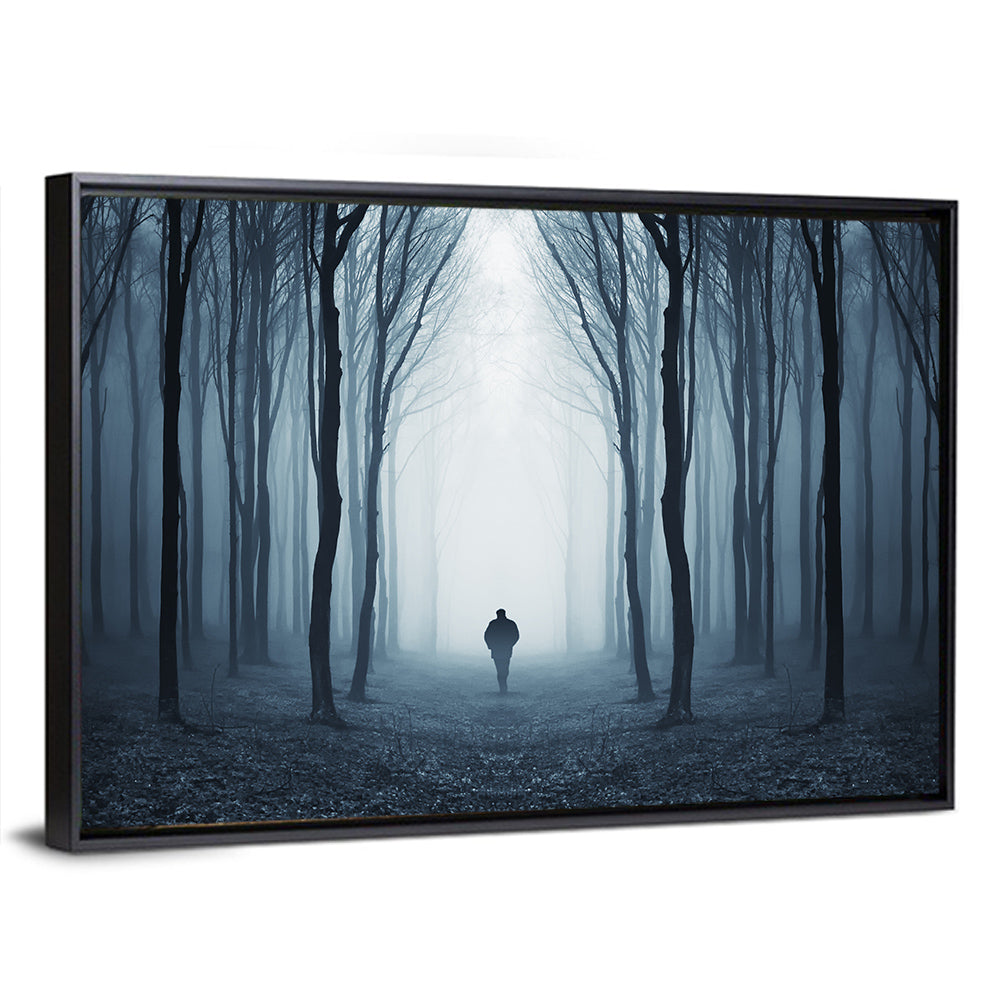 Man & Creepy Forest Wall Art