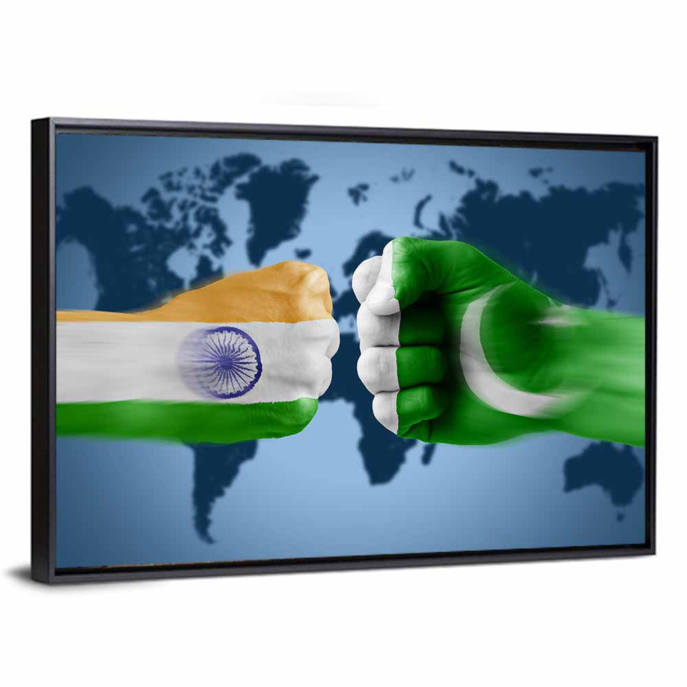 Arch Rivals India & Pakistan Fight Concept Wall Art