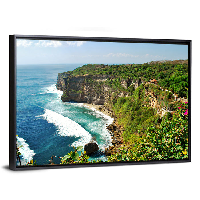 Uluwatu Cliffs, Bali Wall Art as a framed canvas