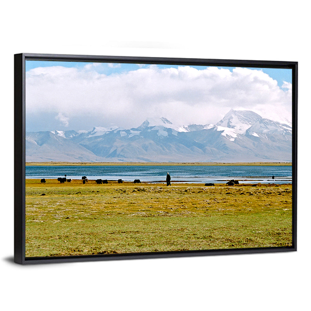 Kailash Mount from Manasarovar Lake Wall Art