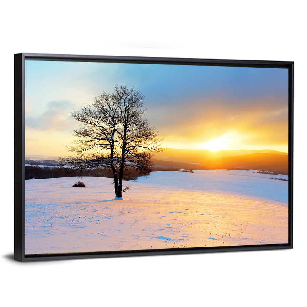 Snowy Winter Sunrise Wall Art
