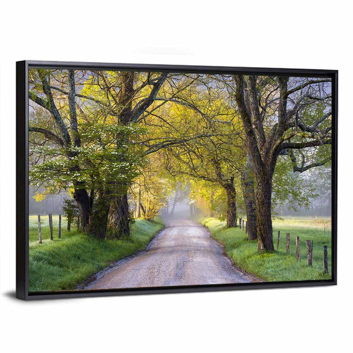 Sparks Lane, North Carolina Wall Art as a framed canvas