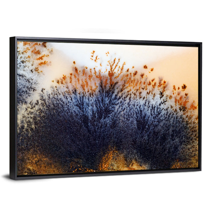 Moss Agate Study Wall Art as a framed canvas