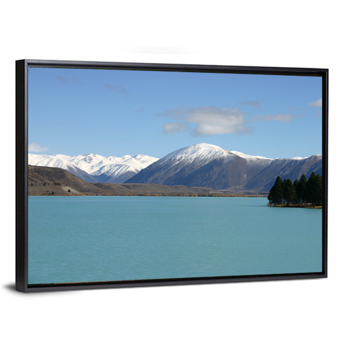 Turquoise Lake Pukaki Wall Art as a framed canvas