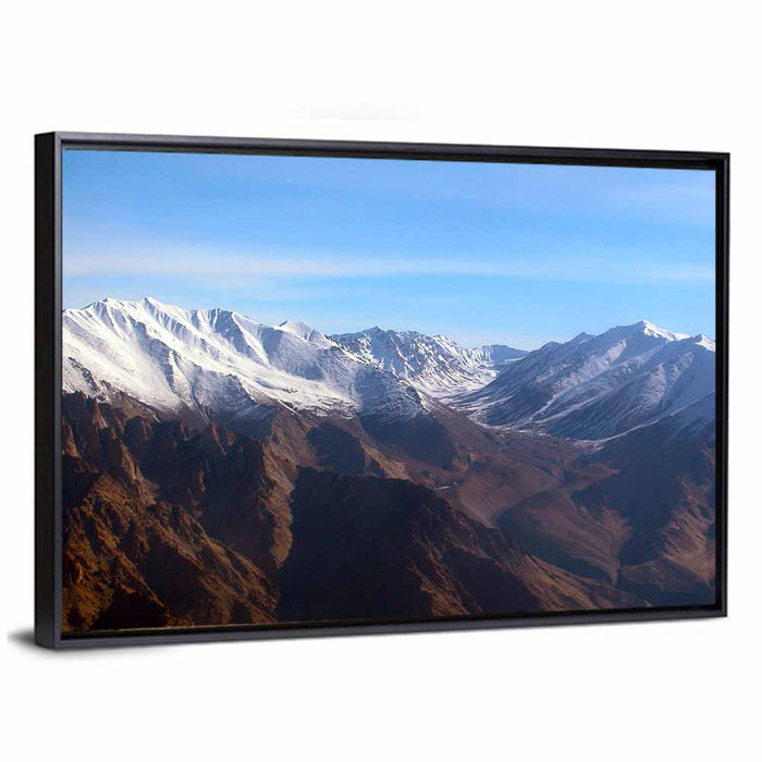 Himalayan Mountain Range Wall Art as a framed canvas