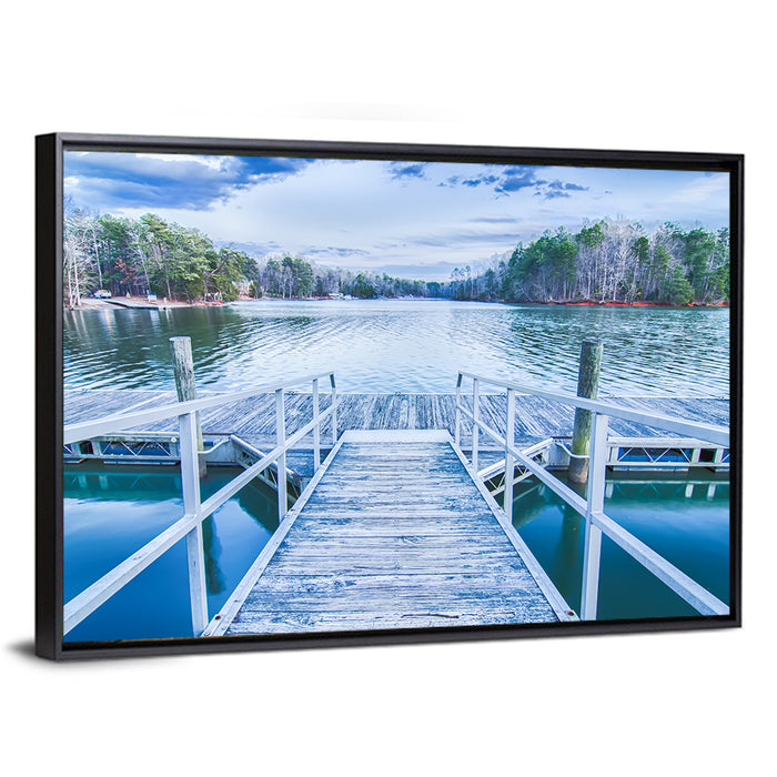 Morning at Lake Wylie Wall Art as a framed canvas