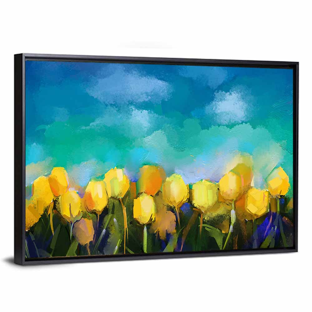 Tulips Flowers Abstract Wall Art