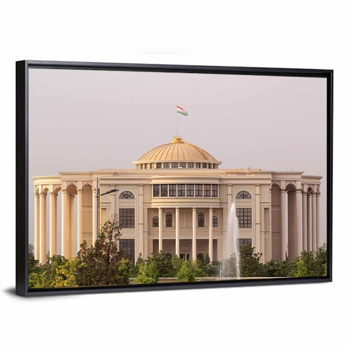 Palace of Nations Dushanbe Wall Art as a framed canvas