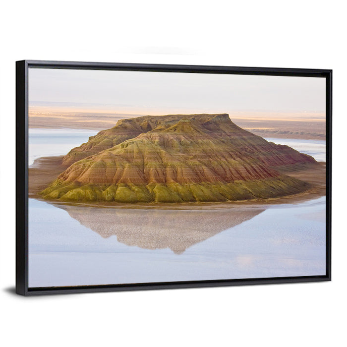 Salt Hill Reflection Wall Art as a framed canvas