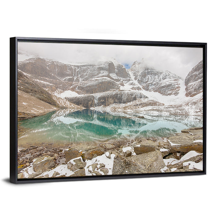 Lake Oesa Reflection Wall Art as a framed canvas