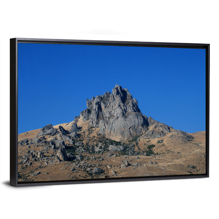 Besh Barmag Mountain Peak Wall Art as a framed canvas