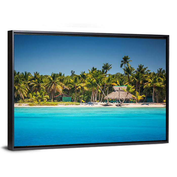 Punta Cana Beach Wall Art as a framed canvas