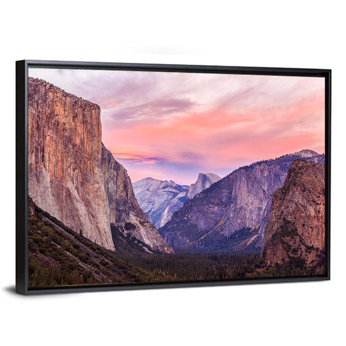 El Capitan at Tunnel View Wall Art as a framed canvas