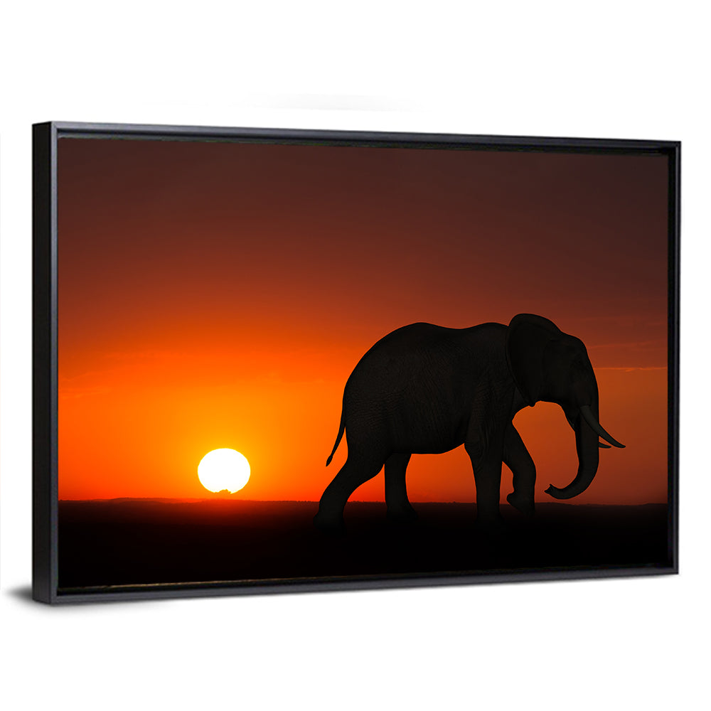 Elephant Silhouette Wall Art