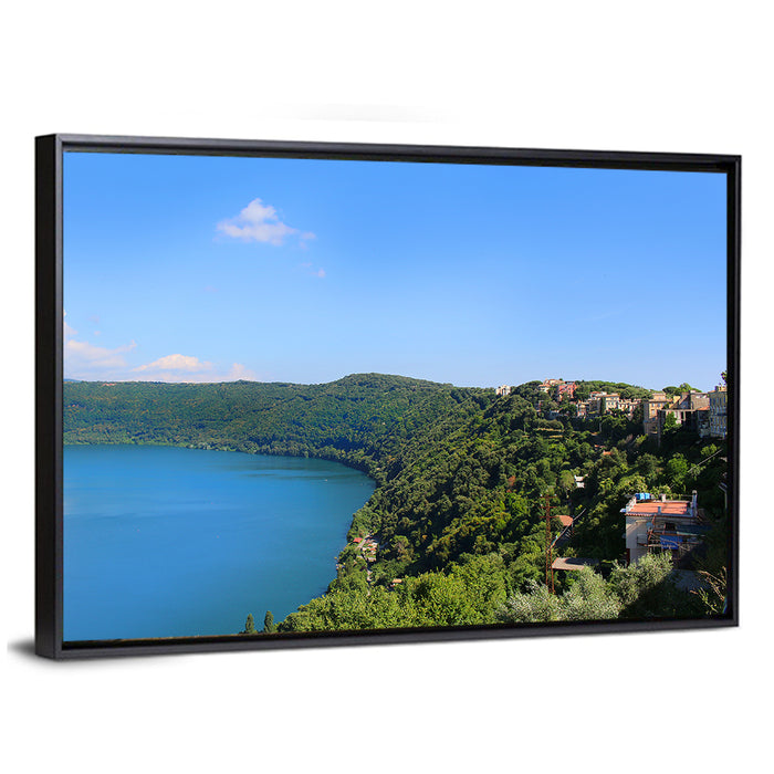 Lake Albano, Castel Gandolfo Wall Art as a framed canvas