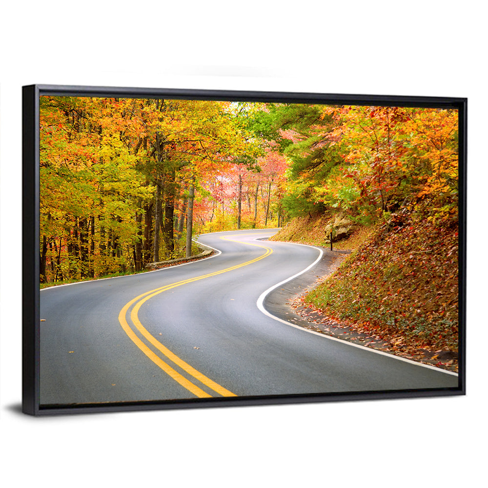 Winding Autumn Road Wall Art