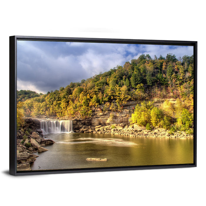 Cumberland Falls Wall Art as a framed canvas