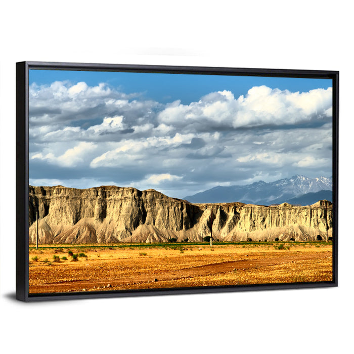 Snake Mountain Ridge Cliffs Wall Art as a framed canvas
