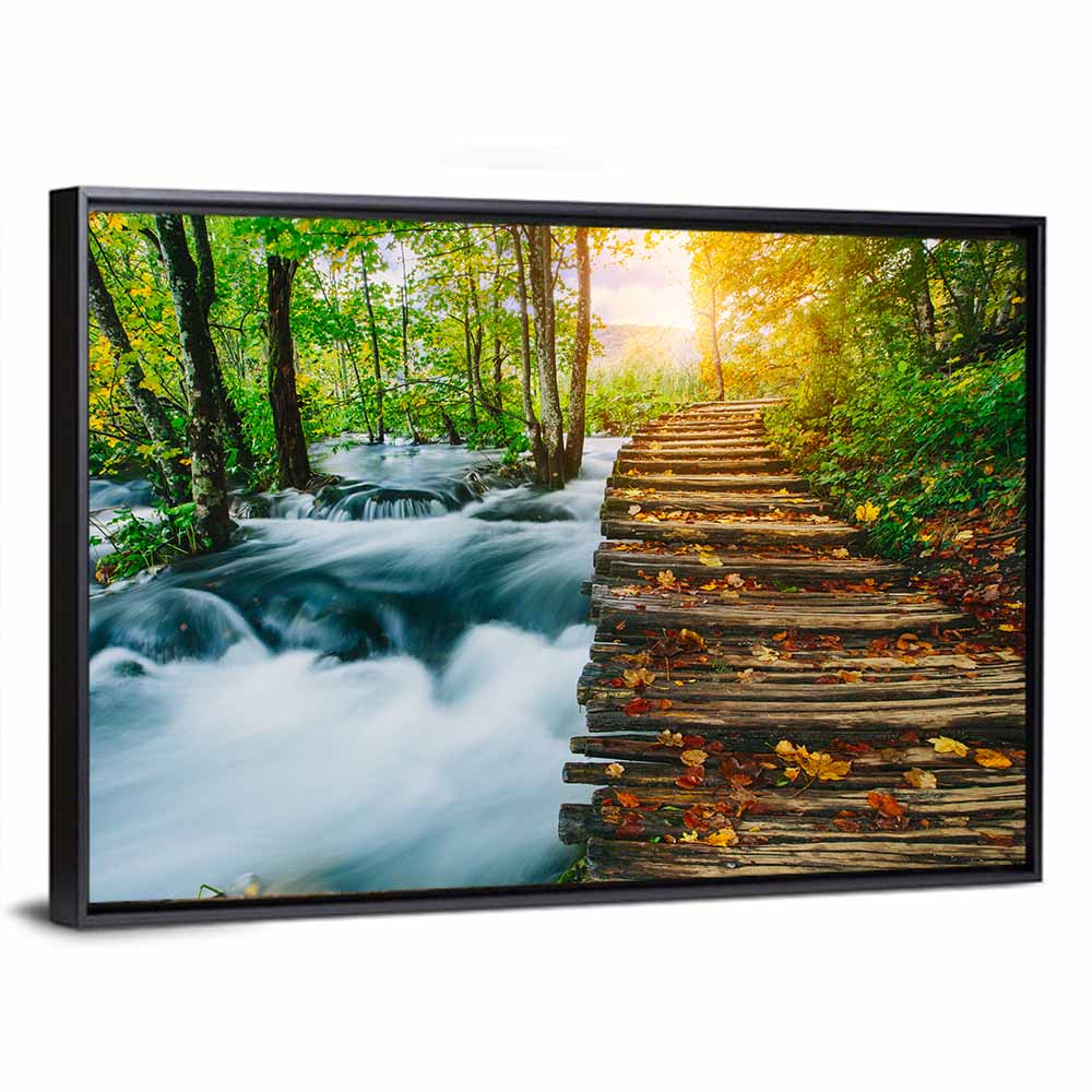 Plitvice Lakes Stream Path Wall Art