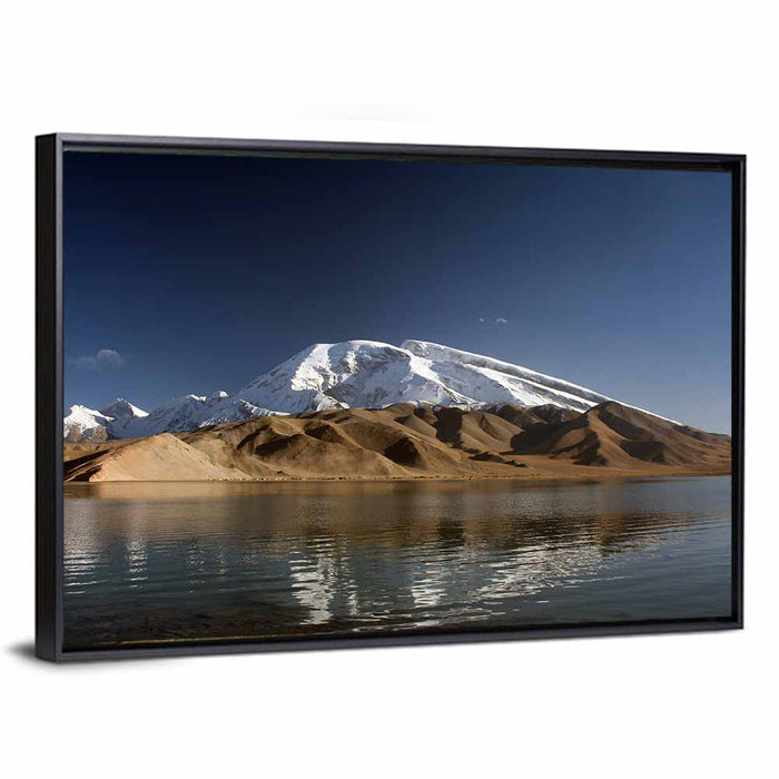 Karakul Lake Reflection Wall Art as a framed canvas