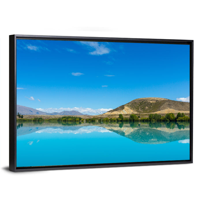 Lake Ruataniwha Wall Art as a framed canvas
